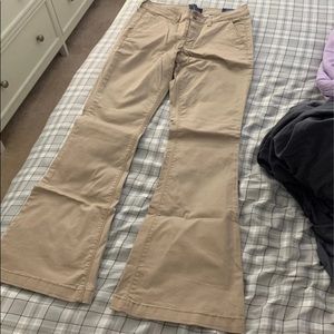 American Eagle Khaki flare pants size 6